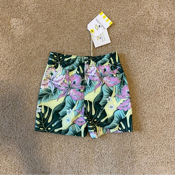 4 Way Stretch Swim Trunks in Tropical Oasis - Shade Critters - Picture 6 of 7